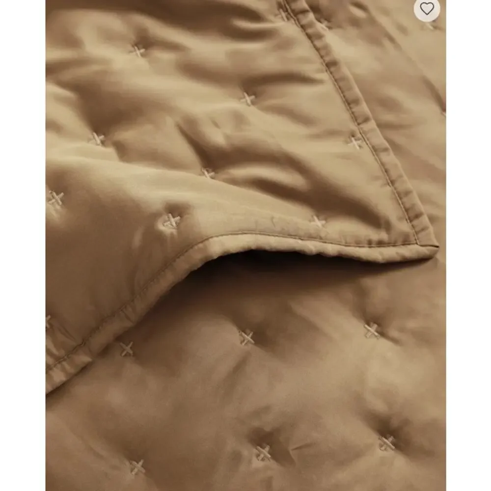 Quince Bamboo Dream Quilt Full Queen Walnut Brown NO SHAMS 100% Organic NEW